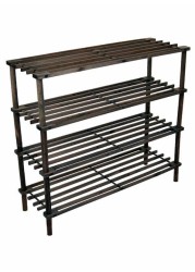 4-Tier Shoe Rack Brown