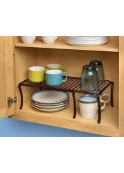 Spectrum Diversified Ashley Shelf Sturdy Steel Wire Storage Shelf &amp; Cabinet Organizer, Expands To Fit Kitchen &amp; Bathroom Cabinets, Rust-Resistant