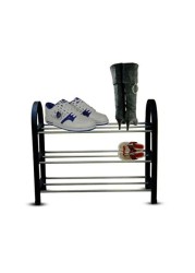 Generic 3-Tier Shoe Rack Black/Silver