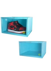 Goldedge Sneaker Storage Box Stack Up Series - Three Box Blue 36cm