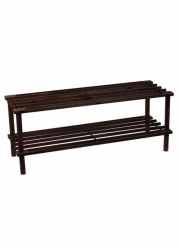 2-Tier Shoe Rack Brown