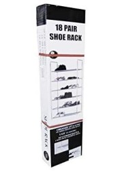 Stackable 4 Tier Shoe Rack for Home/Office, Portable Standing Shoe Rack (18 Pair) (Pack of 1 Unit).