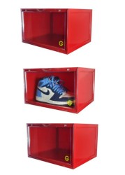 Goldedge Sneaker Storage Box Stack Up Series - Six Box Red 36cm