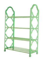 Generic 4-Layer Shoe Rack Green/White