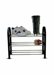 In-House 3 Layer Shoe Rack Black/Silver