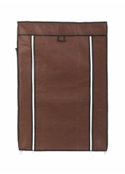 Lawazim 5-Layer Nonwoven Shoe Rack With Fabric Cover Brown 28Cm