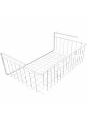 Southern Homewares White Wire Under Shelf Storage Organization Basket 17-Inch