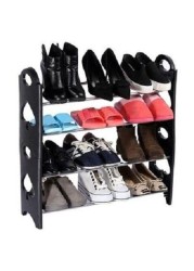 Generic 4 Layer Shoe Cabinet Black