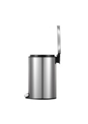 EKO Stainless Steel Step Trash Bin Metallic Silver 8L