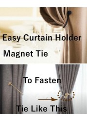 Deals For Less -  2 PcsMagnetic Tieback, Curtain Holder, Cream Color