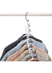 NuSense Metal Wonder Hanger Clothes Hangers Clothing Organizer Wardrobe Space Save and Organization Hooks (6 Packs)