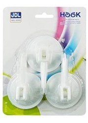 Strong Wall Hooks (White Colour Suction Hook), Multi-Purpose Use Hook, Very Attractive (Pack of 3 Units).