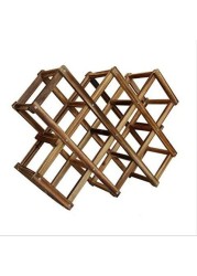 Generic Wooden Wine Rack Decoration Solid Wood Folding Wine Tray Pine Display Stand Creative Red Wine Wooden Shelf