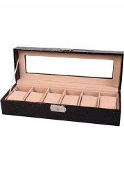 East Lady 6-Compartment Watch Organizer Box