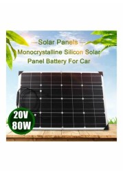 Generic Flexible Solar Panel Black 89.00X2.90X55.50cm