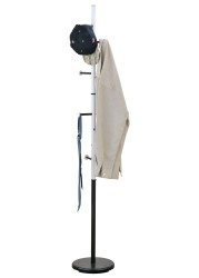 Zenments, Metal Clothes Hanging Stand, Black &amp; White, 28.5Wx28.5Dx171H cm, HTC-ZEN-266