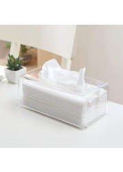 Beauenty Acrylic Clear Tissue Box Cover Rectangular Napkin Car Office Paper Holder Case