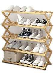 Kool Summer 5 Tier Multi Function Plant Stand Shelf Foldable Shoe Rack Storage Organizer For Home Garden Patio 70Cm