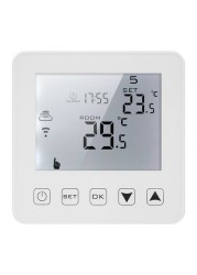 Generic 16A Programmable Electric Heating Touch Screen Thermostat White