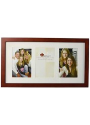 Lawrence Frames Walnut Wood Triple 4 By 6 Matted Picture Frame