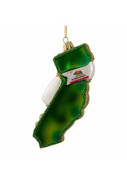 Kurt Adler Glass California Ornament, 5-Inch