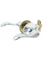 SCHLAGE J Series Seville Keyed Door Lever Finish: Bright Chrome