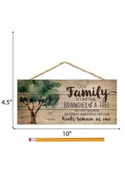 P. Graham Dunn Our Family Like Branches On A Tree 5 X 10 Wood Plank Design Hanging Sign