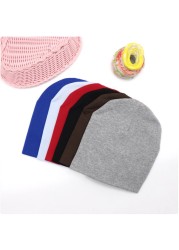 Baby Cotton Hip Hop Hat 6 Months 3 Years Old Baby Urban Dance Cap Solid Color Winter Warm Hat