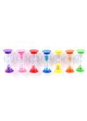 3 minutes shower timer tooth brushing timer creative gifts children supplies hourglass sandglass plastic suction cup 7 colors