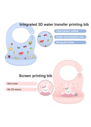 Baby Bib Silicone Water Resistant Saliva Dripping Bibs Banana Cartoon Newborn Feeding Soft Edible Baby Aprons Adjustable Burping Scarf