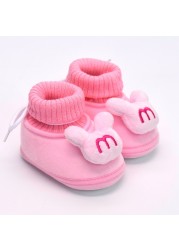 2022 New Winter Baby Shoes Infant Cotton Shoes Warm Shoes Plush Thick Medium High Tube Sock Baby Toddler Shoes Soft Shoes