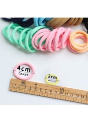 50pcs Girls Solid Color Big Rubber Band Ponytail Holder Gum Headwear Elastic Hair Bands Korean Girl Hair Accessories Ornaments