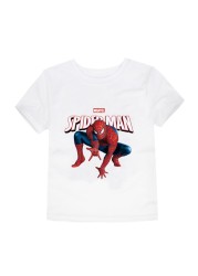 Pure cotton cartoon Disney Spiderman print boy T-shirt cotton short-sleeved children's clothing summer kids boy girl T-shirt