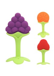 Fruits Shape Baby Teether Safety Silicone Teether Teething Chew Training Toys Newborn Baby Infant Nursing Dental Care