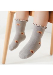 2021 New Baby Socks Comfortable Cotton Girls Socks For Newborn Baby 0-5 Years Baby Clothes Accessories