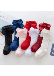 3M-5Y Newborn Infant Baby Boy Girls Socks Knitted Bow Princess Girls Christmas Socks Red Floor Socks Children Autumn Clothes