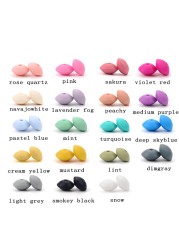 50pcs/lot 12mm Silicone Lentils Silicone Beads BPA Free DIY Magic Newborn Nursing Accessory Teething Necklace Teething Toy