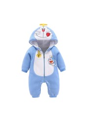 Baby one piece clothes cute warm newborn suit boy baby one piece clothes new style for out in autumn and winter