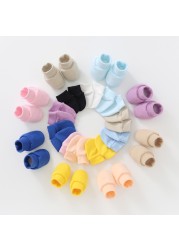 2 Pair Baby Newborn Soft Cotton Face Protection Gloves Foot Cover Set Anti-scratch Gloves Socks Kit