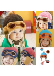 Baby Warm Toy Hats Winter Hats Toddler Boys Girls Pilot Hats Hooded Cap Winter Warm Hat Party Hats