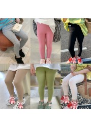 2022 Spring Girls Leggings Kids Cotton High Quality Skinny Pants Children Soft Stripe Legging Casual Girl Elastic Trousers