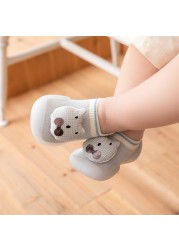 Newborn Baby Socks Shoes Boy Girl Dinosaur Baby First Walkers BeBe Cotton Comfort Soft Anti-Slip Prewalker Crib Infant Shoes