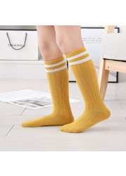 1-12 Years Teenage Kids Boys Toddlers Girls Socks Knee High Long Soft Cotton Baby Socks Stripped Children Socks School Clothes