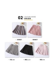 Girls Skirts Autumn Vintage Pleated Plaid Skirts School Teenage Girl Spring Kids Skirt Children Clothes 3 4 6 8 10 12 14 Years