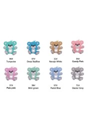 10pcs Bear Silicone Teething Baby Teether Silicone Rodent Toys for Baby Bpa Free Rattle Baby Personalized Teething Toy