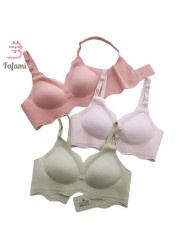 Seamless Nursing Bra for Women Ultra Comfort Support Breastfeeding Vest Bralette Wireless Removable Bra Pads V-Neck Clothes