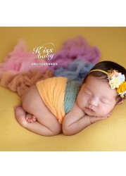 Newborn photo props 1 month baby 0-3 months photo studio photography clothes rainbow wrapped cloth wrapped towel