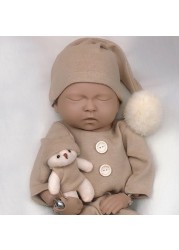 Newborn photography long tail hat big ball cap baby 0-1 month baby photo props boys and girls caps