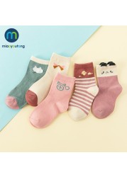 5 Pairs Warm Cotton Baby Socks High Quality Jacquard Unicorn Baby Socks Miaoyoutong Newborn Baby Socks