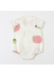 LAUDKA 0-24M Summer Newborn Baby Girls Cotton Underwear Baby Underwear Strawberry Print Infant Girls 2022